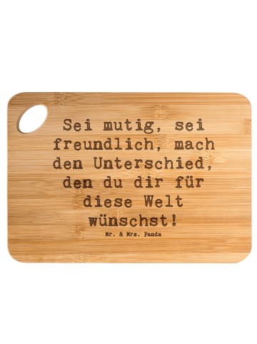 Mr. & Mrs. Panda Hackbrett Spruch Freundlichkeiten verbreiten mi... in Braun
