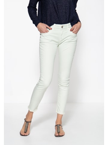 ATT Jeans ATT Jeans ATT JEANS Damen 5-Pocket Jeans mit offenen Saumkanten und leichter Waschung Leoni in mint