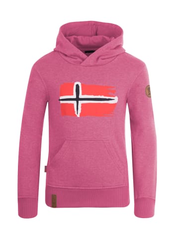 Trollkids Hoodie Pullover mit Kapuze "Trondheim" in Rosa