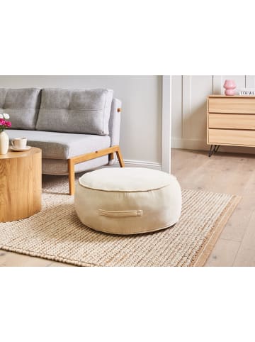 Beliani Pouf YULLE in Beige - (W) 60 x (H) 25 x (L) 60 cm