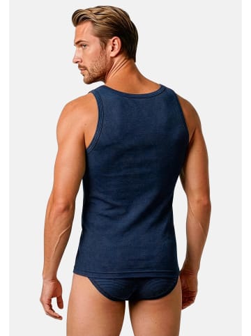 ESGE Unterhemd / Tanktop Feinripp Jeans in Marine