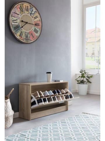 KADIMA DESIGN Schuhkipper SPLIT Modern 80 x 47 x 24 cm Holz Schuhregal 1 in Sonoma