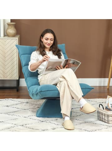 HOMCOM Bodenstuhl-62L x 70B x 95H cm-Blau