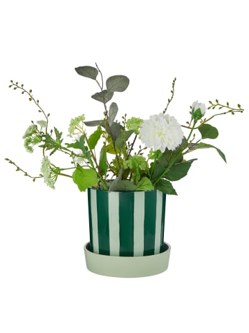 Butlers Blumentopf CIRCUS mit Teller in Grün
