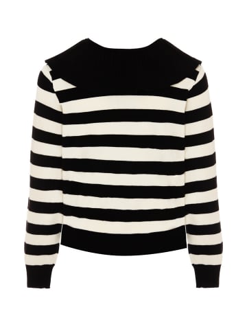 NAEMI Damen Cardigan in Schwarz Weiss