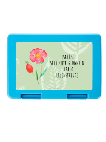 Mr. & Mrs. Panda Bentobox Blume HageRundunge mit Spruch in Blattgrün