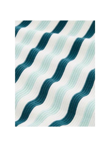 Tom Tailor Pullover in mint green beige stripe