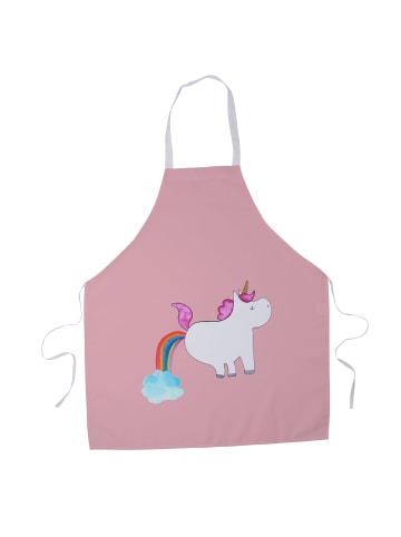 Mr. & Mrs. Panda Schürze Einhorn Pupsen ohne Spruch in Rot Pastell