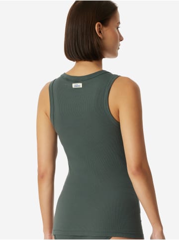 Schiesser Trägertop REVIVAL Paula in dunkelgrün
