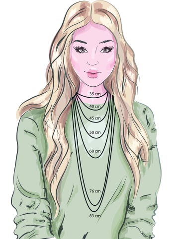 collezione alessandro Kurze Kette " Rom " in pink