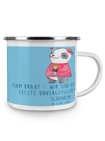 Mr. & Mrs. Panda Emaille Tasse Junggesellinnenabschied Team Brau... in Sky Blue