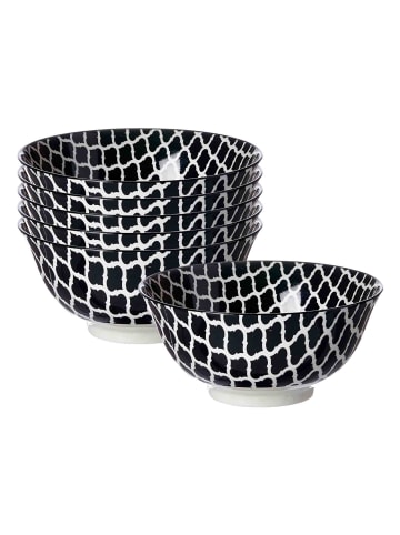 Ritzenhoff & Breker 6er Set Müslischalen Takeo Swing ø 15,5 cm schwarz-weiß in schwarz-weiß