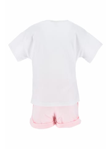 Disney Minnie Mouse 2tlg. Outfit: Sommer-Set T-Shirt und Short in Weiß