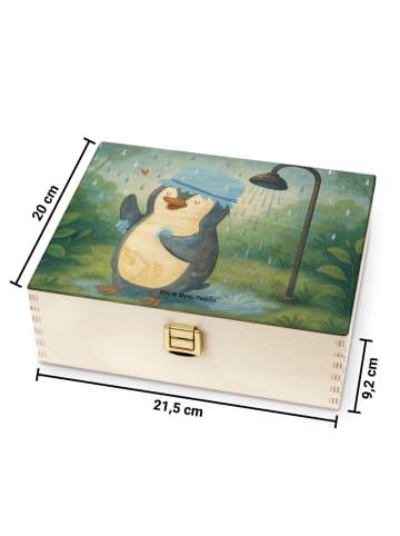 Mr. & Mrs. Panda Tee-Aufbewahrungsbox Pinguin Duschen Design ohn... in Weiß