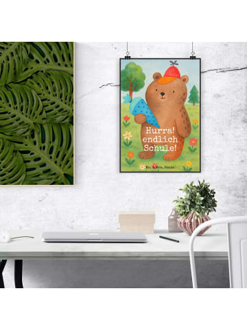 Mr. & Mrs. Panda Bild Bär Schultüte Design mit Spruch in Weiß