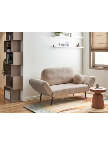 Beliani 2-tlg Schlafsofa DOROTEA in Beige/Schwarz