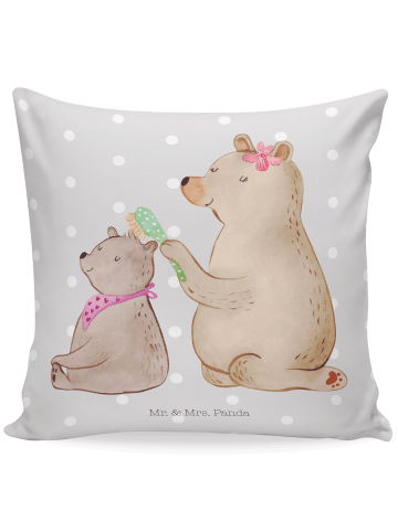 Mr. & Mrs. Panda Sofa Kissen Bär Kind ohne Spruch in Grau Pastell