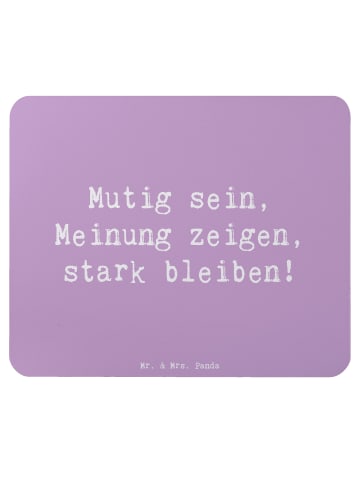 Mr. & Mrs. Panda Mousepad Spruch Mutig zu seinen Meinungen stehe... in Lavendeltraum