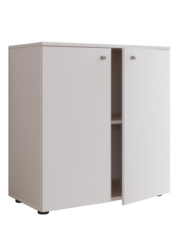 VCM  Holz Kommode Sideboard Anrichte Vandol 1 Drehtüren in Weiß