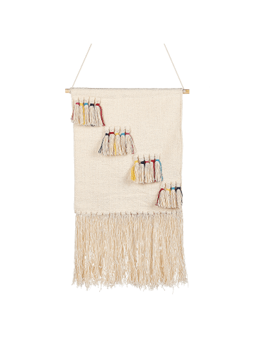 Beliani Wandbehang BUREWALA in Beige - (W) 46 x (H) 108 x (L) 1 cm