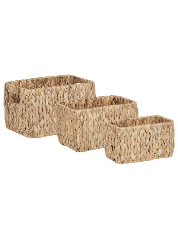Beliani 3er-Set Korb HANOI in Naturfarben/Beige