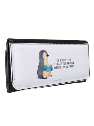 Mr. & Mrs. Panda Portemonnaie für Damen Pinguin Buch mit Spruch in Weiß