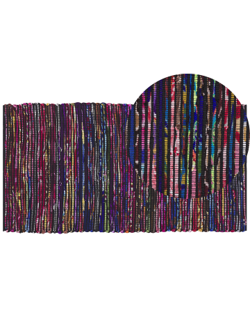 Beliani Kurzflor BARTIN in Bunt/Schwarz/Grün - (W) 80 x (H) 1 x (L) 150 cm