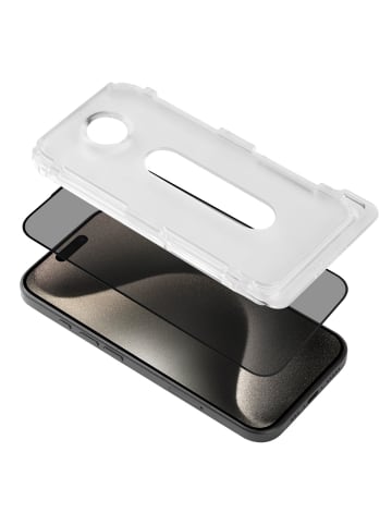 Platyne Schutzfolie Platyne für iPhone 15 Pro – staubfrei, blasenfrei in Schwarz