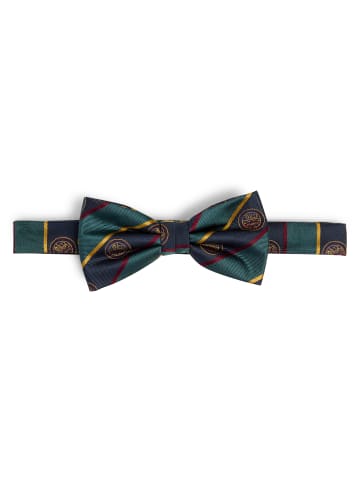 Finshley & Harding London Fliege und Einstecktuch in tanne marine - 0001