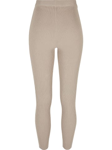Urban Classics Urban Classics Damen Ladies Rib Knit Leggings in lighttaupe