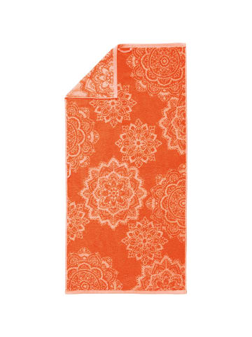 Erwin Müller Frottier, Jacquard Handtuch 2er-Pack Bühl in apricot/orange