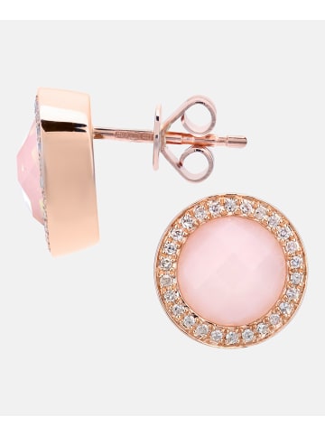 Diamant L'éternel Ohrstecker aus 375 Roségold mit Diamant mit Opal