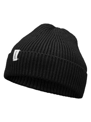 Craft Urban Rib Beanie in Schwarz