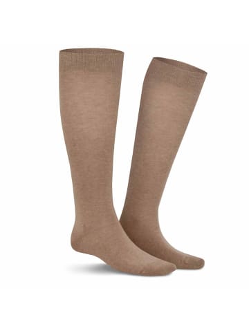 Kunert Kniestrümpfe Richard hautfreundlich in Beige-mel.