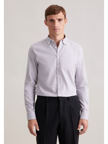 Seidensticker Flanellhemd Slim in Grau