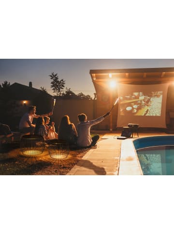 Lumaland Korbtisch mit LED-Beleuchtung 2-tlg. 3,7V schwarz Schwarz