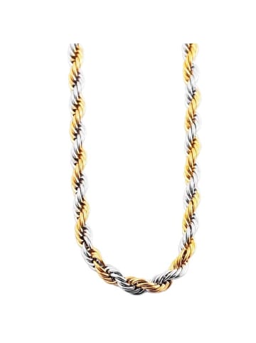 Adeliás Damen Halskette – Kordelkette aus Edelstahl 70+5 in silber