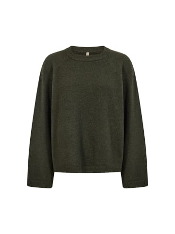 soyaconcept Pullover mit Rundhalsausschnitt und lockerer Passform in Forest Night Melange