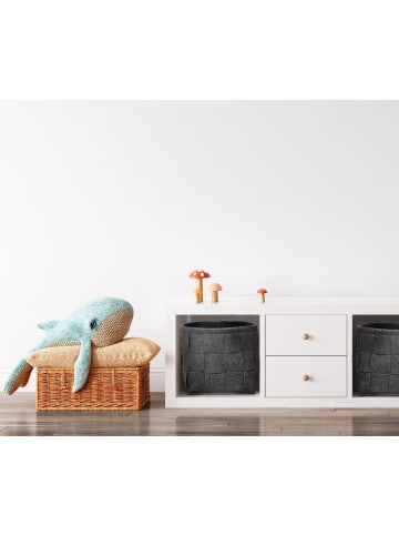 N8WERK Aufbewahrungskorb Filz 32x32x32cm dunkelgrau grau