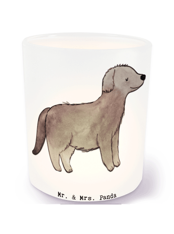 Mr. & Mrs. Panda Kerzenhalter Glas Neufundländer Moment ohne Spruch in Transparent