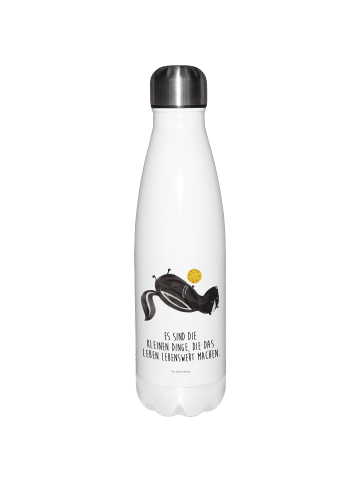 Mr. & Mrs. Panda Thermosflasche Stinktier Ball mit Spruch in Weiß