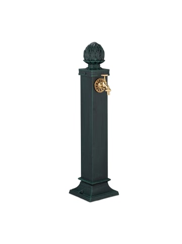 relaxdays Standbrunnen in Grün - (B)18,5 x (H)80 x (T)22 cm