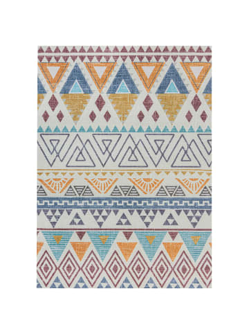 KADIMA DESIGN Waschbarer Teppich mit Ethno-Muster, Rutschfes, Flachgewebe in Multicolor