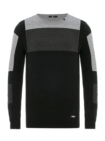 Cipo & Baxx Pullover in BLACK-ANTHRACITE