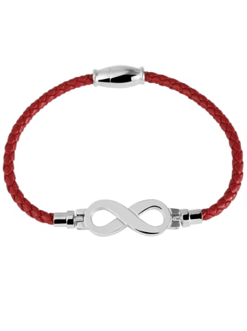 Adeliás Damen Armband Unendlichzeichen aus Edelstahl 18 cm in silber