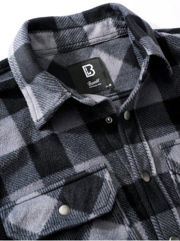 Brandit Hemd "Jeff Fleece Shirt Long Sleeve" in Schwarz