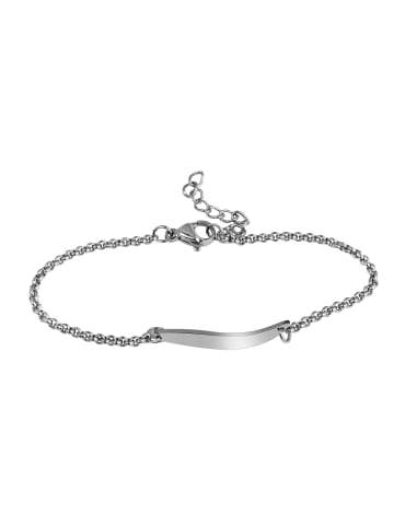 Adeliás Damen Armband aus Edelstahl 18 cm in silber