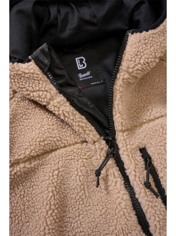 Brandit Fleecejacke/Fleecepullover "Women Teddyfleece Jacket Hooded" in Braun