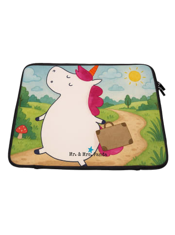 Mr. & Mrs. Panda Laptop Tasche Einhorn Koffer Design ohne Spruch in Weiß