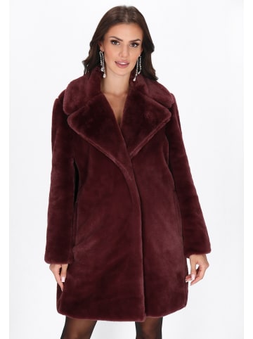 faina Women Coat in burgundy